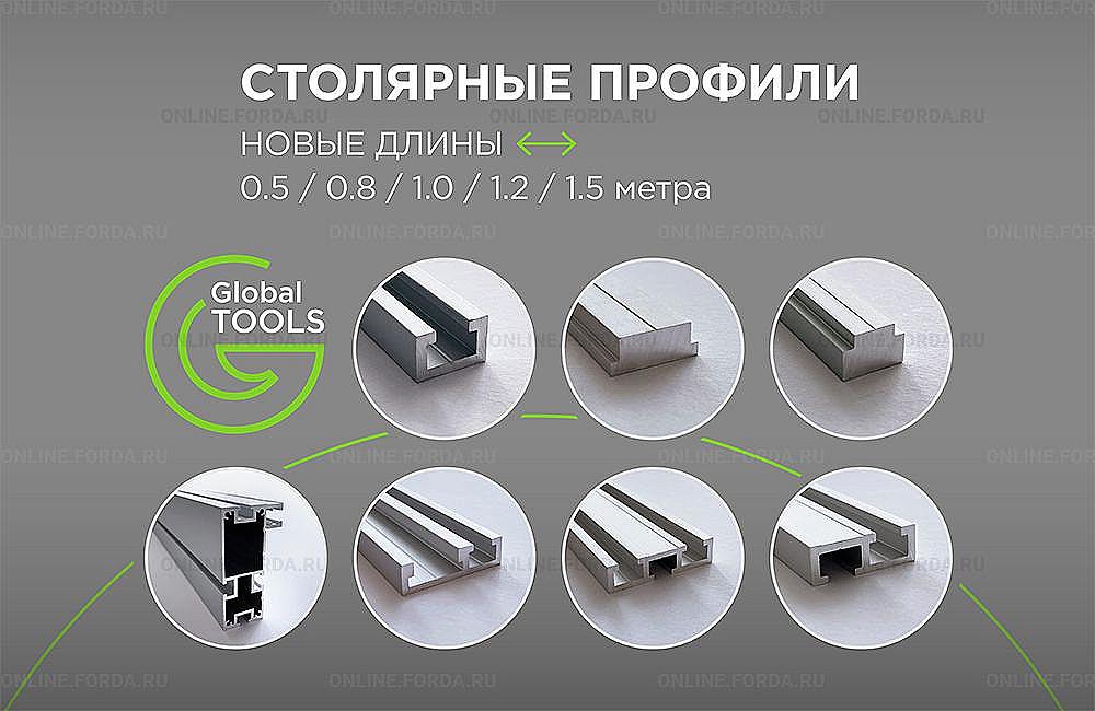 Столярные профили Global Tools в новых размерах